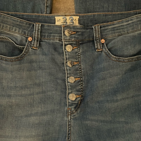 Free People NWOT stretchy denim bell bottom - Picture 2 of 4